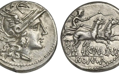 C. Maianus, Denarius, Rome, 153 BC; AR (g 3,71; mm...
