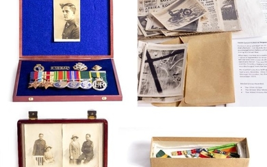 CALLOW FAMILY GROUP TWO BOXED SETS OF MEDALS one...
