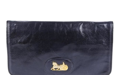 CÉLINE - a vintage clutch. Crafted from navy blue