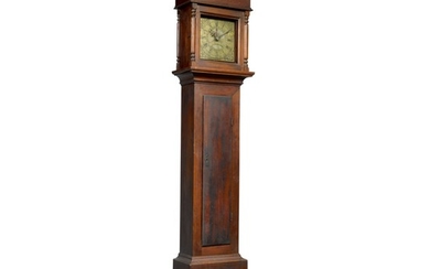 CHIPPENDALE WALNUT TALL CASE CLOCK, WORKS BY BENJAMIN RITTENHOUSE, WORCESTER, PENNSYLVANIA, DATED 1782