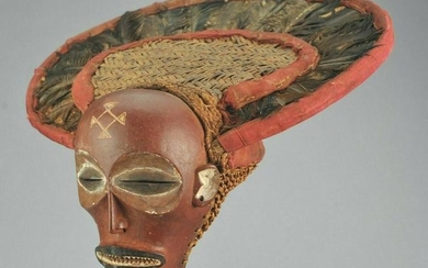 CHOKWE Congo Cihongo Wood Mask Tshokwe African Tribal
