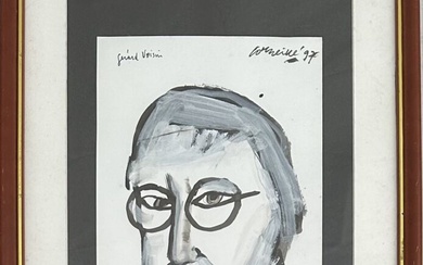CORNEILLE [belge] (1922-2010) Portrait de Gérard Voisin, 1997. Laviset gouache signée, titrée et titrée en...