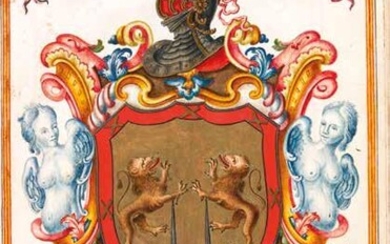 Carta Executoria de Hidalgía confirming the arms and noble lineage of the Franco family hailing from Toledo and Valladolid, conquerors of Colombia