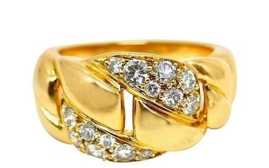 Cartier Yellow Gold Diamond Intertwined Band