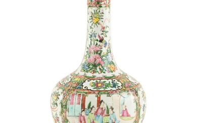 Chinese Export Famille Rose Bottle Vase