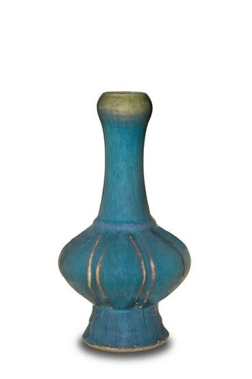 Chinese Flambe Garlic Head Vase, 18th Century