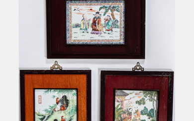 Chinese Porcelain Framed Plaques