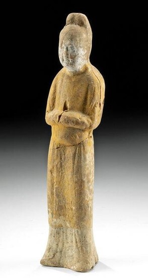 Chinese Tang Pottery Attendant Figure, ex-Museum