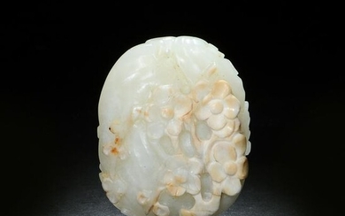 Chinese White Jade Carving of Birds, 18th Century