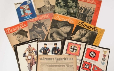 Collection of WWII German magazines and newspapers