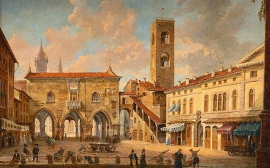 Constantino Rosa, 1803 Bergamo – 1878 ebenda, VEDUTE VON BERGAMO