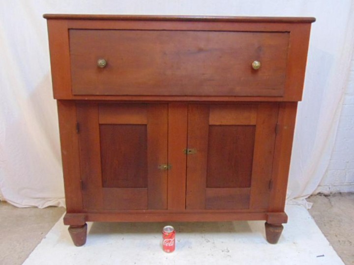Country jelly cupboard, cherry, single drawer over