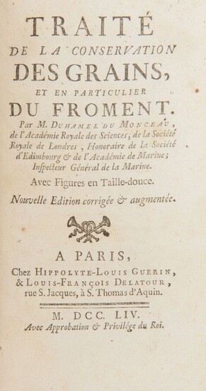 DUHAMEL du MONCEAU (Henri- Louis) Treaty of the Conservation of...