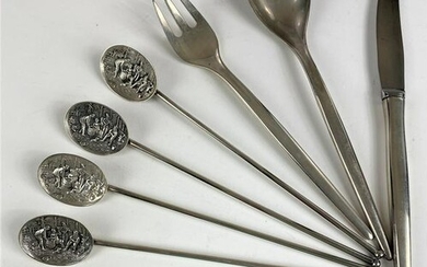 Danish Sterling Michelsen Flatware and Danish Spoons