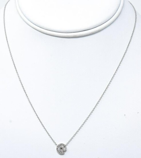 Diamond & 14k White Gold @ Symbol Necklace
