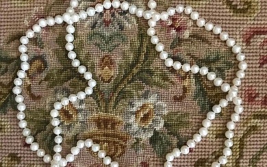 Double Strand Akoya Pearl Necklace