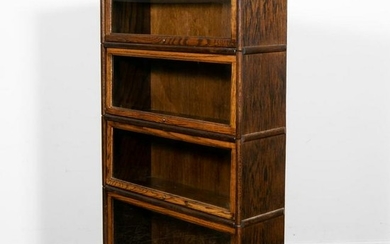 E. 20th Century Oak Barrister Bookcase, Four-Tier
