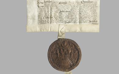 ELIZABETH I (1533-1603), queen of England and Ireland. Letters patent, a licence of alienation for a field in Great Missenden, Westminster, 2 March 1597/8.