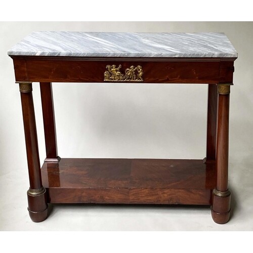 EMPIRE CONSOLE TABLE, 99cm W x 43cm D x 87cm H, early 19th c...