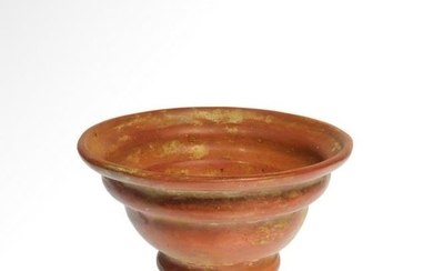 Egyptian Red Glass Patella Cup, c. 1st Century