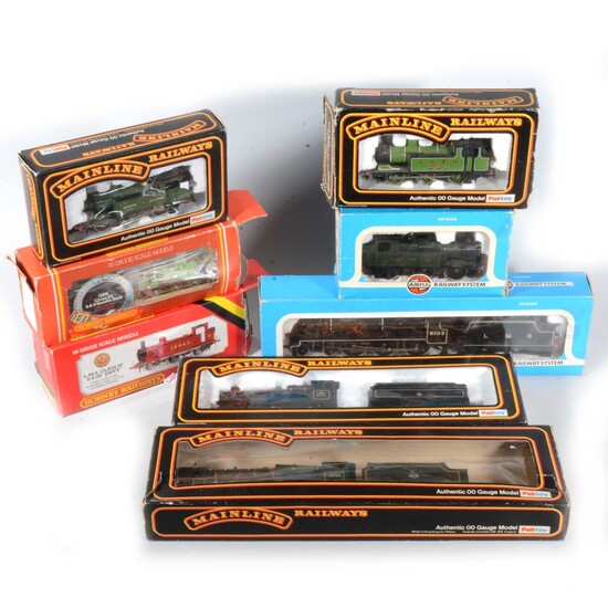 Eight OO gauge model railway locomotives