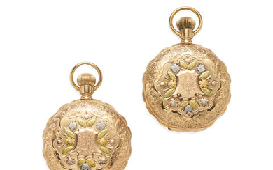 Elgin: Pair of Gold Pocket Watches