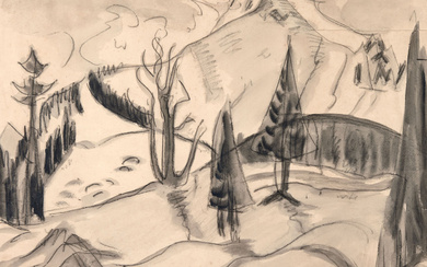Emil NOLDE 1867-1956 Paysage de montagne - 1922