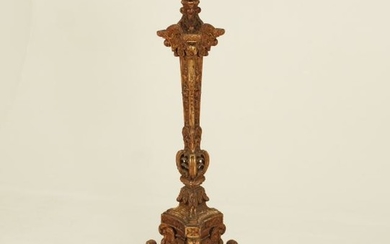 FINE LOUIS XV CARVED GILTWOOD TORCHIERE STAND