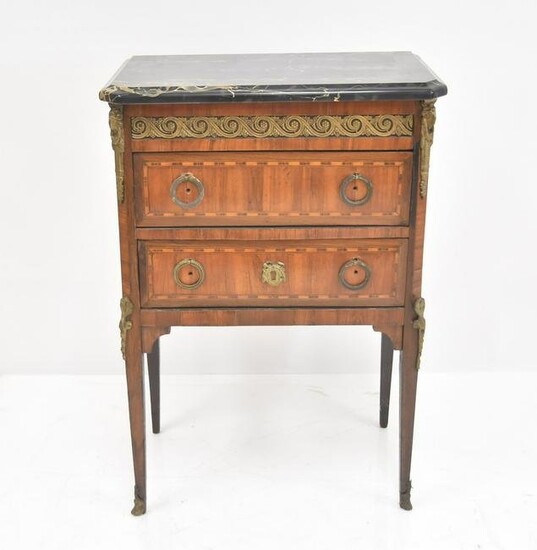 FRENCH INLAID 2-DRAWER CHEST