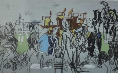 Feliks Topolski (1907-1989) - signed limited edition colour lithograph - Eton v Harrow, Cricket at Lords, 1983, signed and numbered 53/300