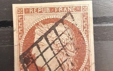 France N°6 - 1Fr carmine