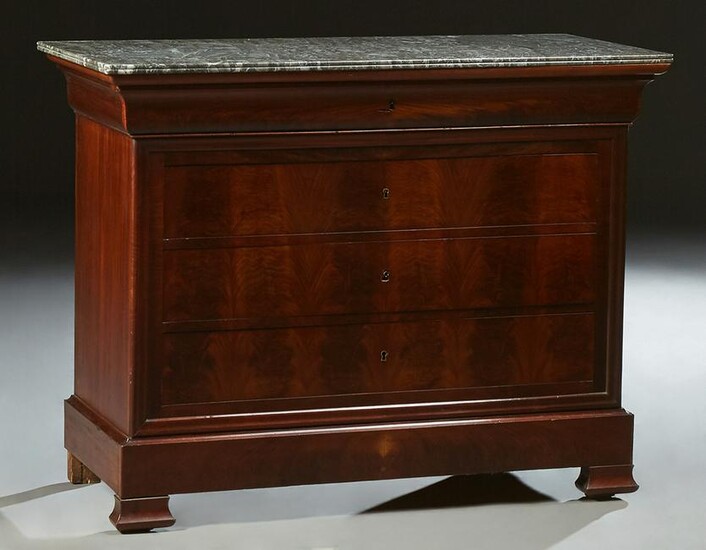 French Louis Philippe Marble Top Commode, mid 19th c.