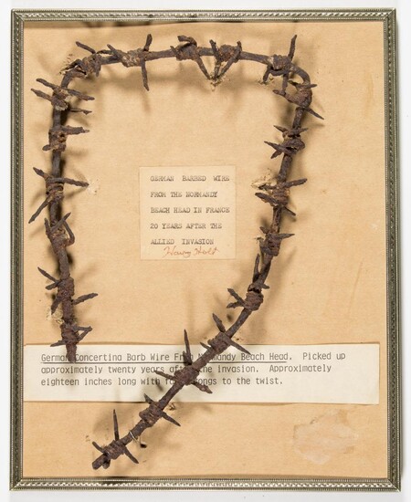 GERMAN BARBED WIRE FROM "NORMANDY BEACH HEAD"