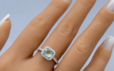 GIA Chrysoberyl And Diamond Ring