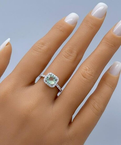 GIA Chrysoberyl And Diamond Ring