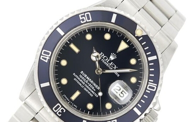 Gentleman's Rolex Stainless Steel 'Submariner Oyster Perpetual Date' Wristwatch, Ref. 168000