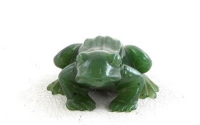 Georg O. Wild carved jade frog