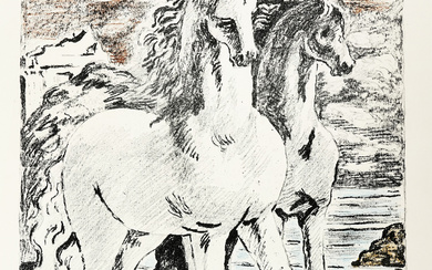 Giorgio De Chirico, Cavalli antichi. 1966.