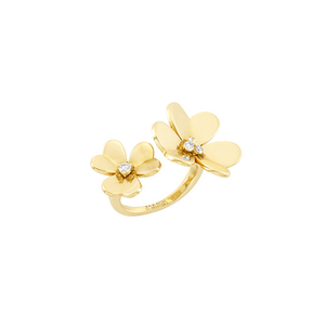 Gold and Diamond Double Flower 'Frivole' Ring, Van Cleef & Arpels