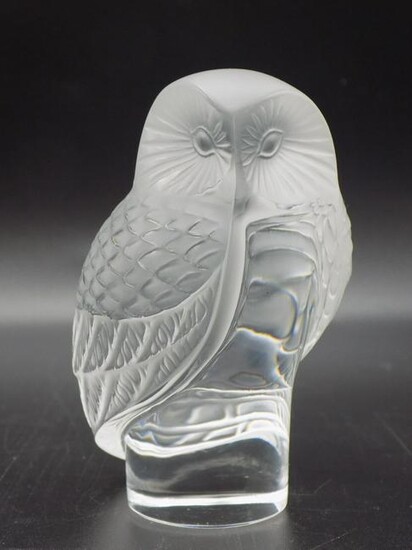 Good looking vintage signed Lalique owl