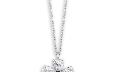 Graff, A Ruby and Diamond 'Flower' Pendant Necklace, Graff