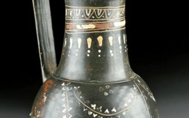 Greek Apulian / Gnathian Blackware Olpe - Maker's Mark