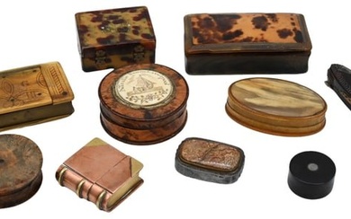 Group of 10 Snuff Boxes