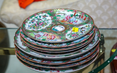 Group of Chinese Export "Rose Medallion" Plates