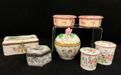 Grouping of Seven Dresser and Trinket Boxes