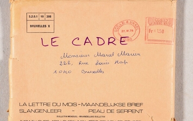 [HOOREMAN, Paul] Le Cadre. Société anonyme. Ancienne maison Manteau. Bruxelles. [Bruxelles] s.n. 1928 In-16 :...