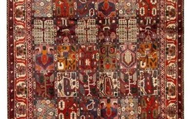 Hand-knotted Bakhtiar Wool Rug 6'10" x 10'2"
