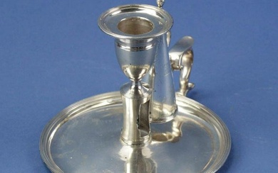 Henry Chawner Silver Chamber Stick with Snuffer