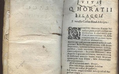 Horace, Horatii Latinum Lyricum 1682 Venice Edition, Poetry