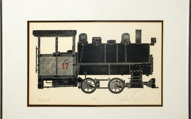 Illegibly Signed "Engine" Lithograph, 1974